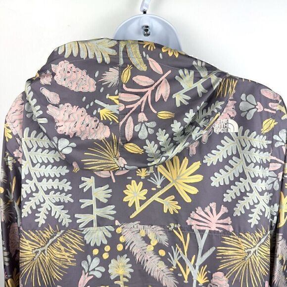 North Face Packable Hooded Rain/Wind Resistant Floral 1/4 Zip Jacket, Sz. M - Picture 6 of 16